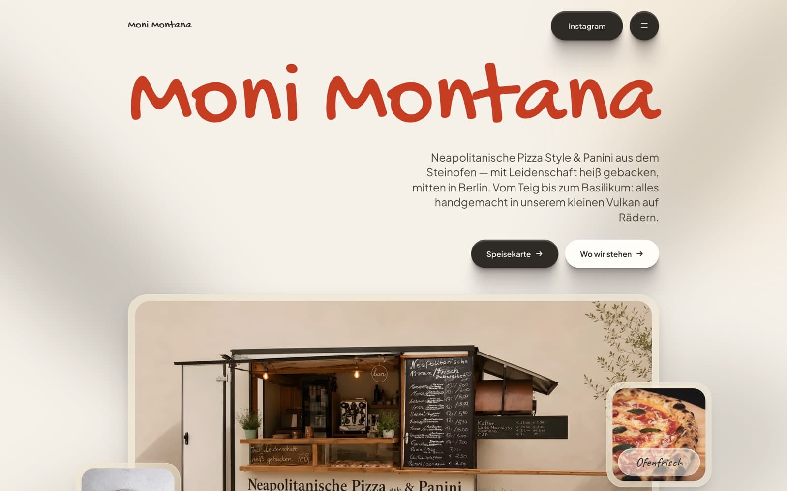 Moni Montana - Foodtruck für neapolitanische Pizza in Berlin